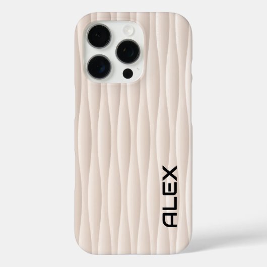 White Wavey Pattern – Minimalistisch abstract ontw Case-Mate iPhone Case (Achterkant)