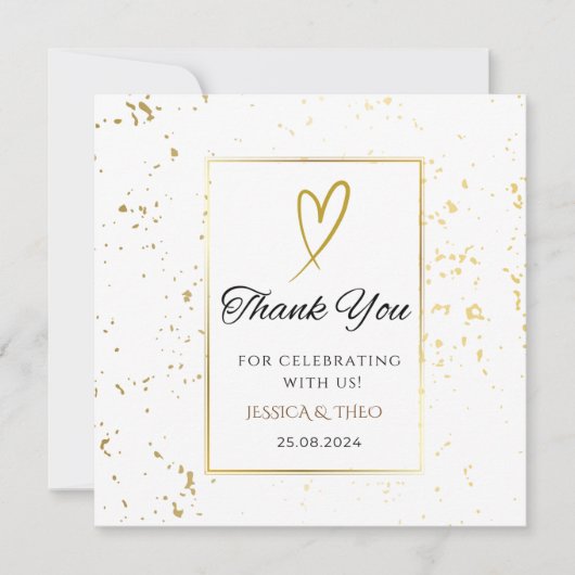 White We Do Wedding Dank je wel kaart (Voorkant)