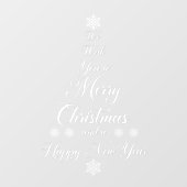 White We wensen u een prettige kerstklaring. Raamsticker (Vel)