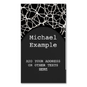 White Web Texture + uw bachgr. en ideeën Magnetisch Visitekaartje (Voorkant Verticaal)