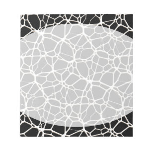 White Web Texture + uw bachgr. en ideeën Notitieblok