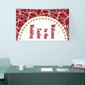 White Web Texture + uw bachgr. en ideeën Spandoek (Beurs)