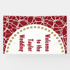 White Web Texture + uw bachgr. en ideeën Spandoek