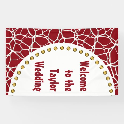 White Web Texture + uw bachgr. en ideeën Spandoek (Horizontaal)