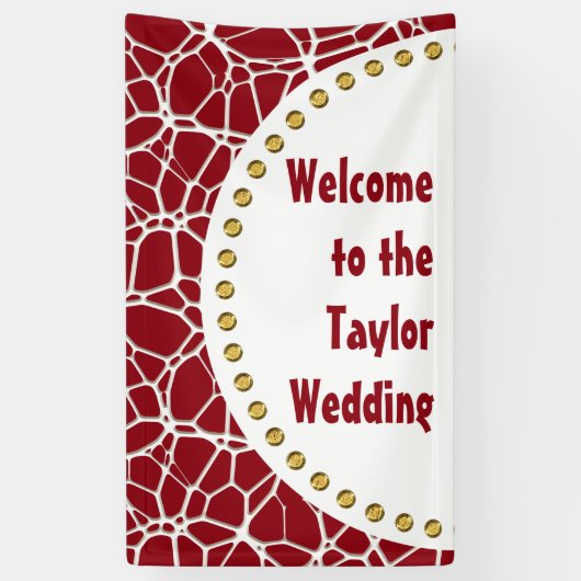 White Web Texture + uw bachgr. en ideeën Spandoek (Verticaal)