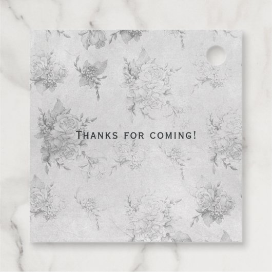 White Wedding Bedankjes Labels (Achterkant)