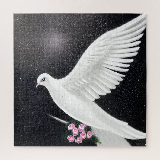 White Wedding Dove Legpuzzel (Verticaal)
