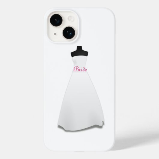 White Wedding Dress Bride Hoesje-Mate iPhone Case (Achterkant)