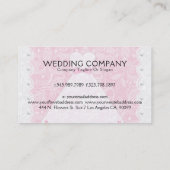 White Wedding Dress Pink Lace Visitekaartje (Achterkant)