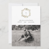 White Wedding Floral Elegant Afbeelding Save the D Date (Voorkant)