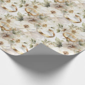 White Wedding Flowers Cadeaupapier (Hoek)