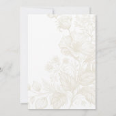 White wedding Invitation Kaart (Achterkant)