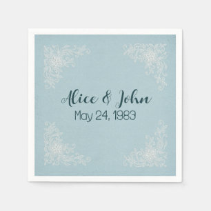 White Wedding Lace Corners Servet