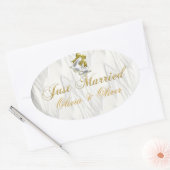 White Wedding Ovale Sticker (Envelop)