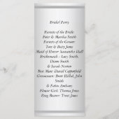 White Wedding Programma (Achterkant)