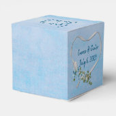White Wedding Ribbon Heart Favor Box Bedankdoosjes (Achterkant)