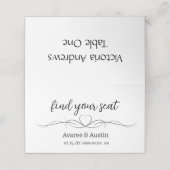 White Wedding Table Seating Cards (Buitenkant ongevouwen)