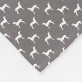 White Weimaraner Silhouettes on Grey Fleece Deken (Hoek)