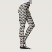 White Whippet Dog Dimensional Art Leggings (Rechts)