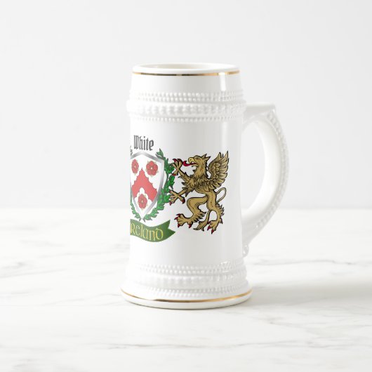 White/Whyte Irish Shield Bierpul (Voorkant rechts)