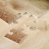 White Wild Horse Galloping in Desert, Stormy Sky - Legpuzzel (Zijkant)