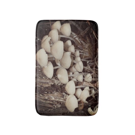 White Wild Mushroom Cluster Badmat (Voorkant Verticaal)