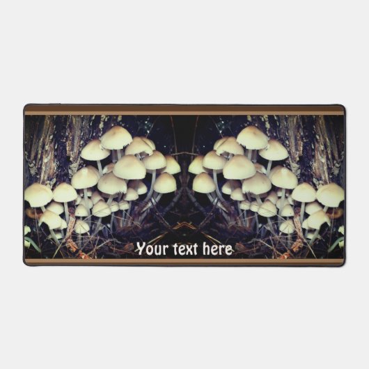 White Wild Mushroom Cluster, speciaal aangepast Bureaumat (Voorkant)