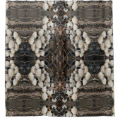 White Wild Mushrooms Abstract Natuur Pattern Douchegordijn (Voorkant)