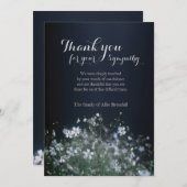 White Wildbloemen Bereavement Bedankt (Voorkant / Achterkant)