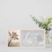 White Wildflower Wedding Save the Date (Staand voorkant)