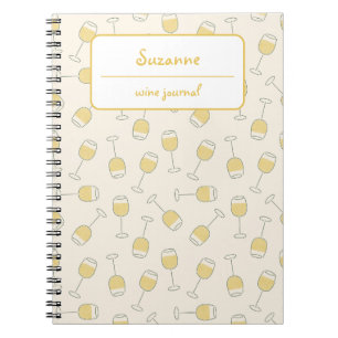 White Wine Glass Tasting Journal Notitieboek