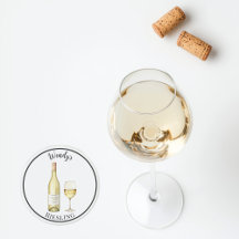 White Wine Lover Onderzetter – Gepersonaliseerde w