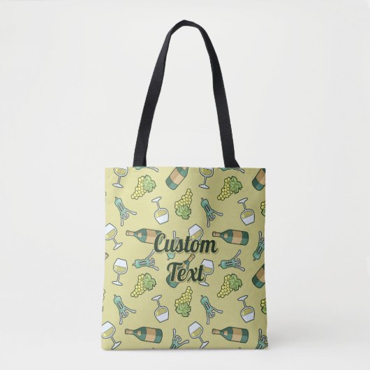 White Wine Pattern Canvas tas (Voorkant)