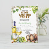 White wine theme party Invitation (Debout devant)