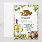 White wine theme party Invitation (Devant / Derrière)