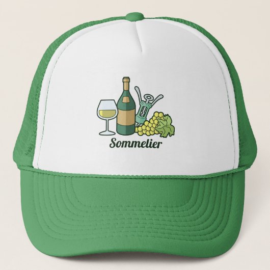 White Wine Trucker Hat Pet (Voorkant)