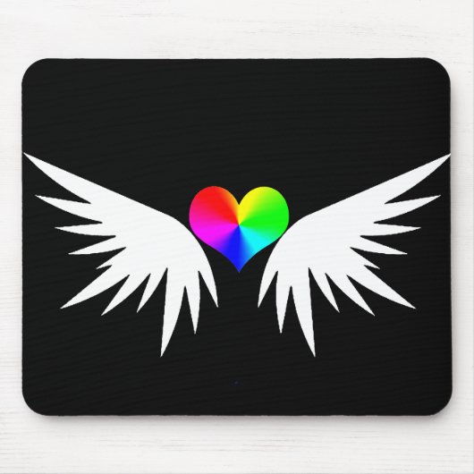 white winged heart muismat (Voorkant)