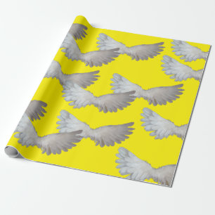 White Wings Wrapping Paper Cadeaupapier