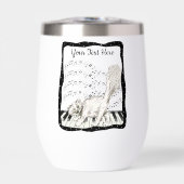 White Winking Cat Piano Keys Partition Musique Cad (Avant)