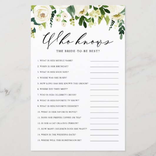 White Winter Flowers die het beste spel van de Bri (Voorkant)