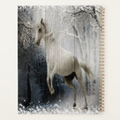 White Winter Horse in Mountain Forest Planner (Achterkant)