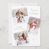 White Winter Joyeux Carte photo de Noël (Devant)