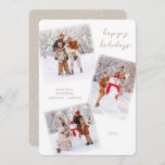 White Winter Joyeux Carte photo de Noël<br><div class="desc">Une carte de Noël moderne et élégante au design simple qui est parfaite pour trois de vos photos de famille préférées en hiver. Envoyez de la joie à vos amis et à votre famille avec vos photos et vos souhaits personnels. Si vous avez besoin de changements dans la conception, tels...</div>