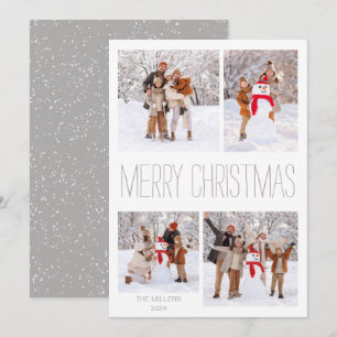 White Winter Joyeux Carte photo de Noël