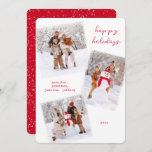 White Winter Joyeux Carte photo de Noël<br><div class="desc">Une carte de Noël moderne et élégante au design simple qui est parfaite pour trois de vos photos de famille préférées en hiver. Envoyez de la joie à vos amis et à votre famille avec vos photos et vos souhaits personnels. Si vous avez besoin de changements dans la conception, tels...</div>