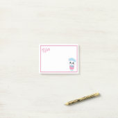 White Winter Kitten Post-it Notes (Op bureau)