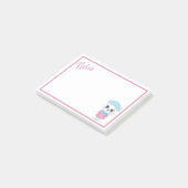 White Winter Kitten Post-it Notes (Schuin)