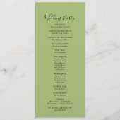 White Winter Peony Floral Wedding Programme (Dos)