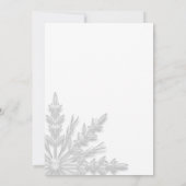 White Winter Snowflake Baby shower Kaart (Achterkant)