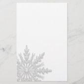 White Winter Snowflake Briefpapier (Voorkant)